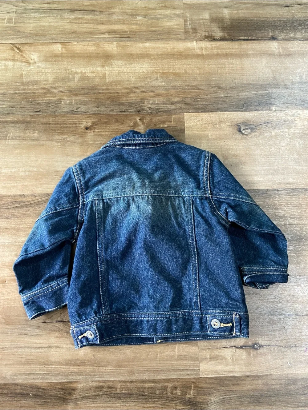 Kids Dark Blue Denim Jacket - Classic Button-Up